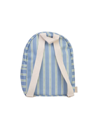Mochila Kids + Estojo | Listrado 2 Cores Azul Claro E Verde Escuro