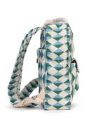 Mochila Adulto | Losango 2 Cores Azul Claro E Verde Escuro