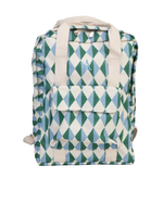 Mochila Adulto | Losango 2 Cores Azul Claro E Verde Escuro