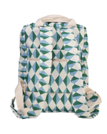 Mochila Adulto | Losango 2 Cores Azul Claro E Verde Escuro