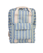 Mochila Adulto | Listrado 2 Cores Azul Claro E Verde Escuro
