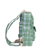 Mochila Adulto | Xadrez 2 Cores Azul Claro E Verde Escuro