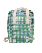 Mochila Adulto | Xadrez 2 Cores Azul Claro E Verde Escuro