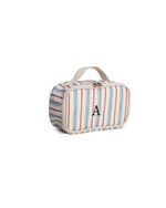 Kit Necessaire Maletinha | Listrado Azul Claro e Vermelho