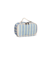 Kit Necessaire Maletinha | Listrado 2 Cores Azul Claro e Verde Escuro