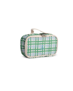 Kit Necessaire Maletinha | Xadrez 2 Cores Azul Claro e Verde Escuro