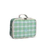 Kit Necessaire Maletinha | Xadrez 2 Cores Azul Claro e Verde Escuro