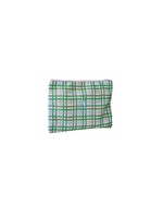 Bolsão Necessaire | Xadrez 2 Cores Azul Claro e Verde Escuro