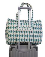 Bolsa Bolsos | Losango 2 Cores Azul Claro e Verde Escuro