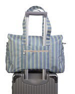 Bolsa Bolsos | Listrado 2 Cores Azul Claro e Verde Escuro