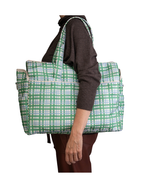 Bolsa Bolsos | Xadrez 2 Cores Azul Claro e Verde Escuro