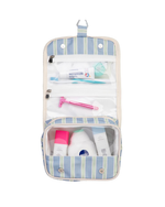Necessaire Cabide | Listrado 2 Cores Azul Claro E Verde Escuro