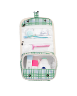 Necessaire Cabide | Xadrez 2 Cores Azul Claro E Verde Escuro
