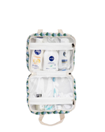 Necessaire 2 Lados | Losango 2 Cores Azul Claro E Verde Escuro