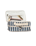 Necessaire Maquiagem Dupla | Listrado Azul Marinho