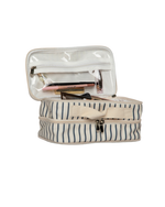Necessaire Maquiagem Dupla | Listrado Azul Marinho