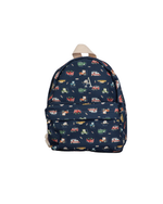 Mochila Kids + Estojo | Carros Azul Marinho
