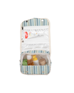 Necessaire Cabide | Listrado 3 Cores Azul E Verde