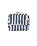 Necessaire 2 Zíperes | Listrado Azul Marinho