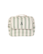 Necessaire 2 Zíperes | Listrado Verde Menta