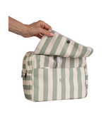 Necessaire 2 Zíperes | Listrado Verde Menta
