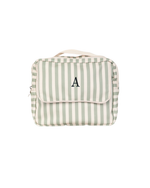 Necessaire 2 Zíperes | Listrado Verde Menta