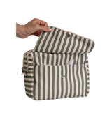 Necessaire 2 Zíperes | Listrado Verde Escuro