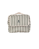 Necessaire 2 Zíperes | Listrado Verde Escuro