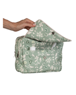 Necessaire 2 Zíperes | Floral Indiana Verde Menta