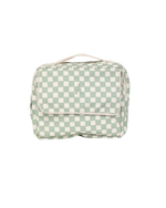 Necessaire 2 Zíperes | Quadradinhos Verde Menta
