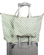 Bolsão Necessaire | Quadradinhos Verde Menta