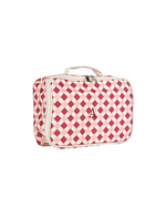 Kit Necessaire Maletinha | Mini Losango Vinho E Rose