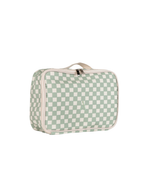 Kit Necessaire Maletinha | Quadradinhos Verde Menta