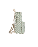 Mochila Kids + Estojo | Quadradinhos Verde Menta