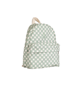 Mochila Kids + Estojo | Quadradinhos Verde Menta