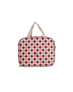 Necessaire 2 Lados | Mini Losango Vinho E Rose