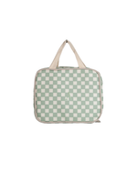 Necessaire 2 Lados | Quadradinhos Verde Menta