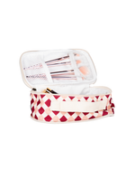 Necessaire Maquiagem | Mini Losango Vinho E Rose