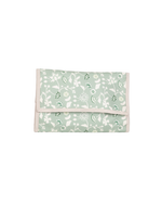 Trocador De Bebê + Bolsos | Floral Indiana Verde Menta