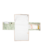 Trocador De Bebê + Bolsos | Floral Indiana Verde Menta