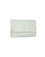 Trocador De Bebê + Bolsos | Quadradinhos Verde Menta