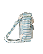 Mochila Adulto | Listrado 3 Cores Azul E Verde