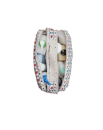 Necessaire 2 Zíperes | Floral Geométrica