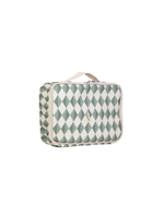 Kit Necessaire Maletinha | Losango Verde Escuro E Verde Menta