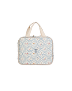 Necessaire 2 Lados | Losango Azul Claro E Florzinhas
