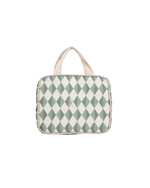 Necessaire 2 Lados | Losango Verde Escuro E Verde Menta