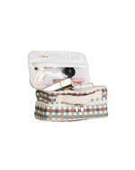 Necessaire Maquiagem Dupla | Xadrez Colorido Verde