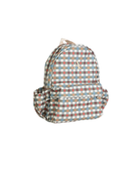 Mochila Kids + Estojo | Xadrez Colorido Verde