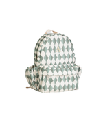 Mochila Kids + Estojo | Losango Verde Escuro E Verde Menta