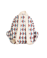 Mochila Kids + Estojo | Losango Azul Claro E Terra